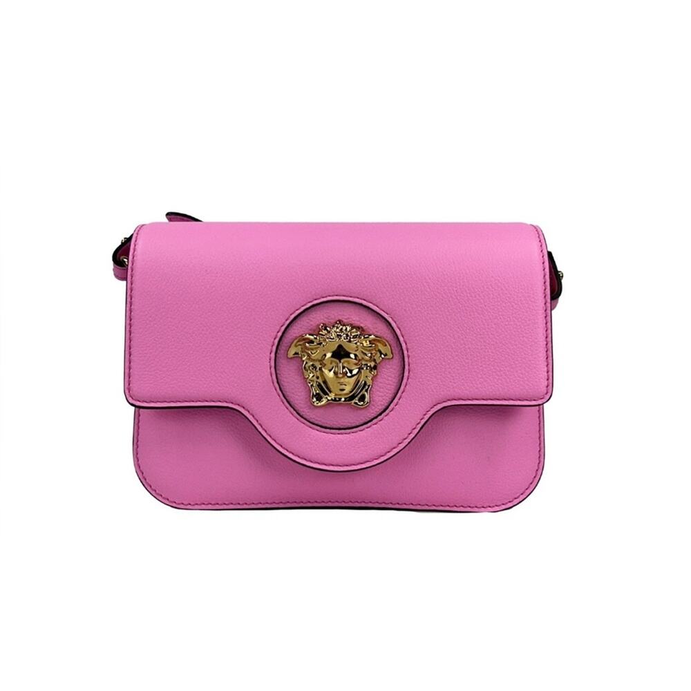 Versace Pink Leather Medusa Crossbody Bag - Picture 2 of 14